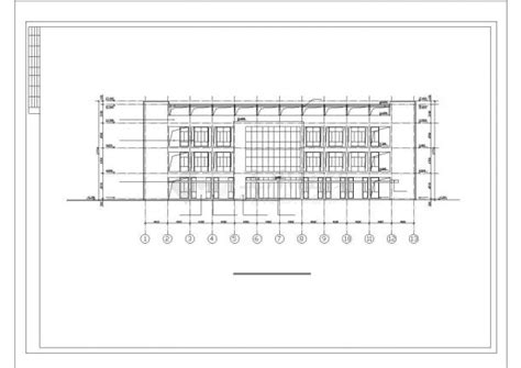 嘉兴市某工厂3200平3层框架结构加工厂房建筑设计CAD图纸（含机房层）_工业建筑_土木在线
