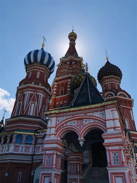 莫斯科，红场上的圣瓦西里大教堂，俄罗斯照片摄影图片_ID:427409535-Veer图库