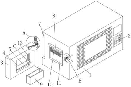 防微波泄露微波炉的炉门结构的制作方法