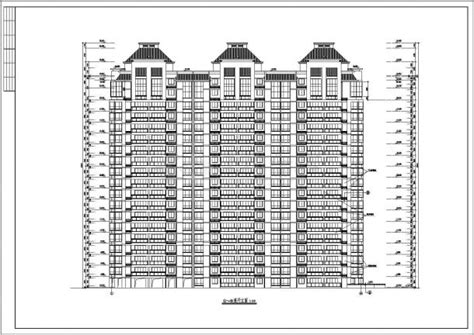 昌都高层住宅楼底商私人住宅楼设计CAD详细建筑施工图_住宅小区_土木在线