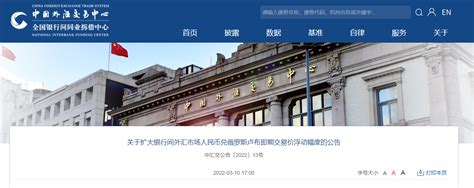 中国外汇交易中心发布重要公告！事关“人民币兑俄罗斯卢布汇率” | 每经网