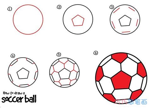 足球简笔画教程图片 - 有点网 - 好手艺