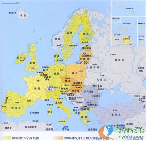 欧盟地图图片