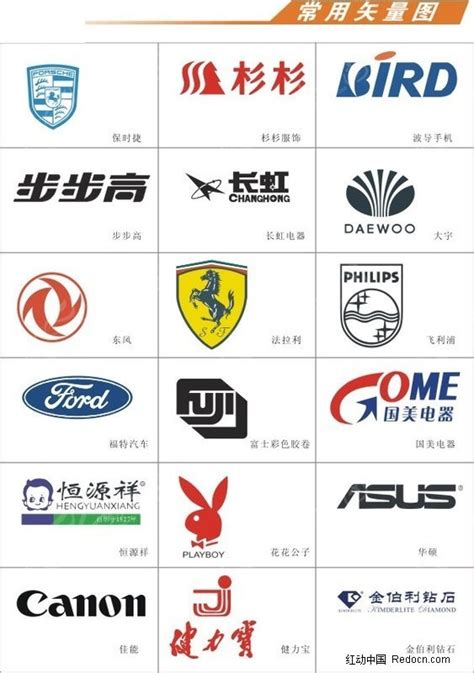 各个知名公司标志合辑EPS素材免费下载_红动中国