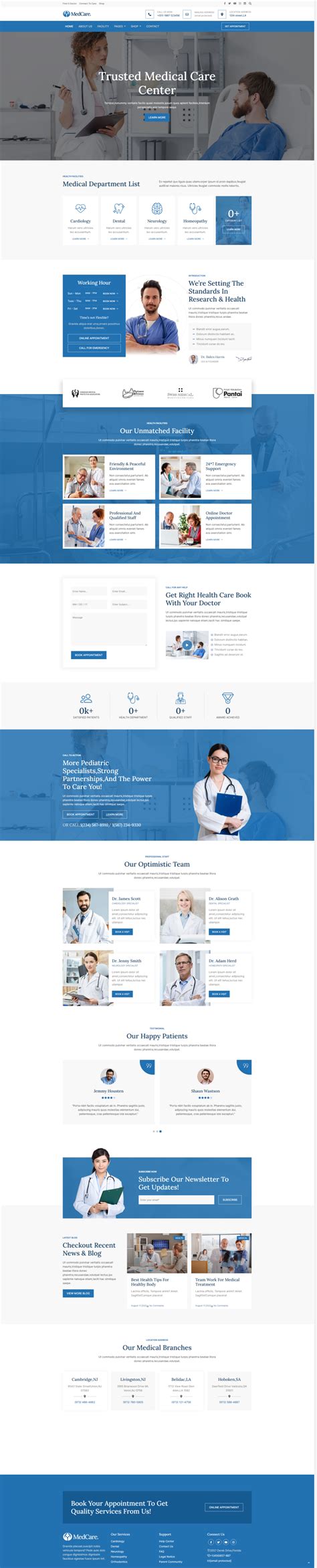 响应式网页设计代码，医疗保健网页设计模板_墨鱼部落格