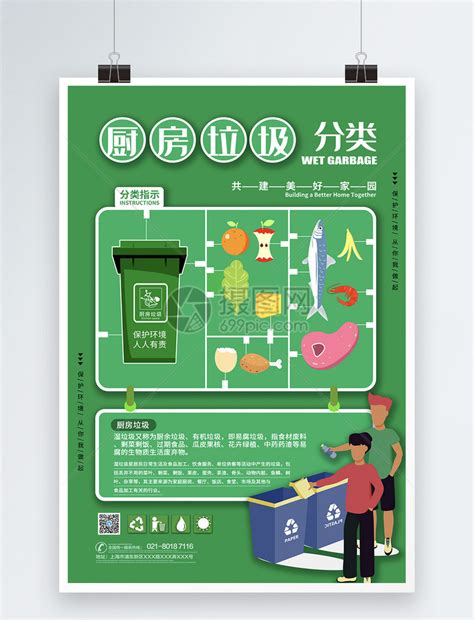 垃圾分类之厨房垃圾海报模板素材-正版图片401561072-摄图网