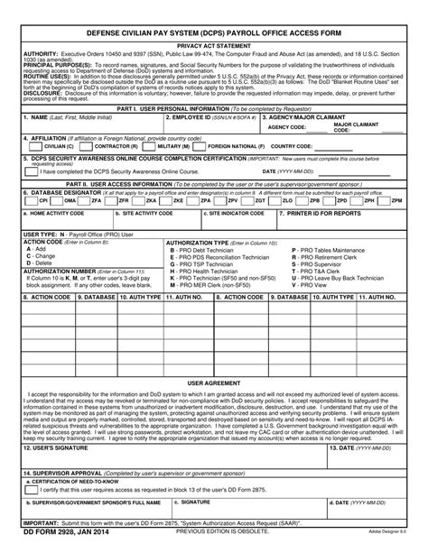 DD Form 2928 - Fill Out, Sign Online and Download Fillable PDF ...