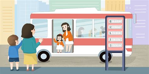 公交车站|插画|儿童插画|sunny_1221 - 原创作品 - 站酷 (ZCOOL)