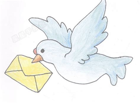 飞翔的和平鸽简笔画画法图片步骤🎬小小画家