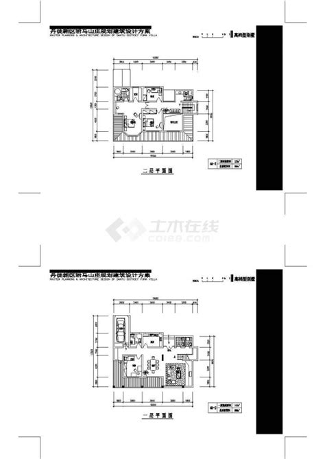 九江市某260平米双层别墅平面设计CAD施工图_别墅建筑_土木在线
