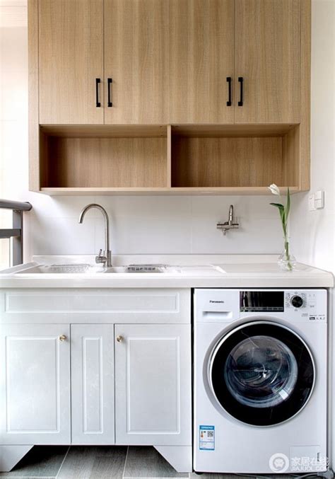 定制阳台洗衣机柜 - 优装美搭和英设计设计效果图 - 居然设计家