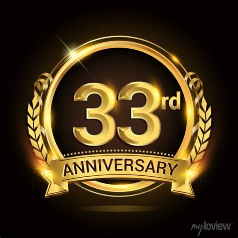 33rd golden anniversary logo, 33 years anniversary celebration posters for the wall • posters 33 ...