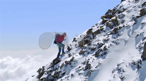 攀登雪山，山顶高峰，胜利欢呼视频素材,延时摄影视频素材下载,高清3840X2160视频素材下载,凌点视频素材网,编号:391729