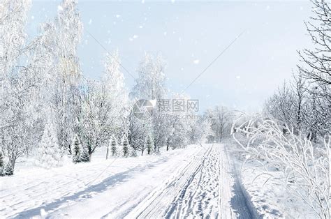 冬天雪景插画素材免费下载 - 觅知网