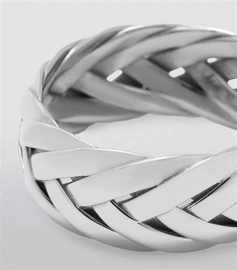 LOEWE Sterling Silver Braided Ring | Harrods HK