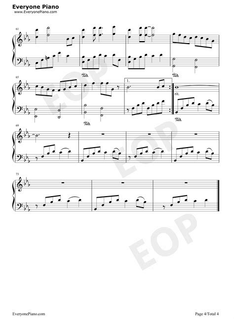亲亲我的宝贝-周华健-EOP教学曲五线谱预览4-钢琴谱文件（五线谱、双手简谱、数字谱、Midi、PDF）免费下载