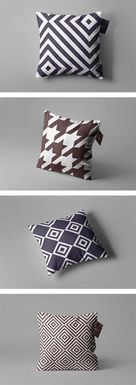 方形枕头抱枕外观设计样机模板 Square Pillow Mockup – 设计小咖