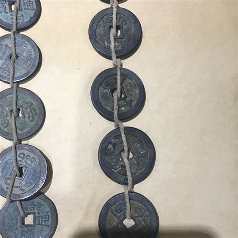 铜钱古代货币古铜币方孔圆钱各朝代杂钱折十钱200枚成串平均40MM-阿里巴巴