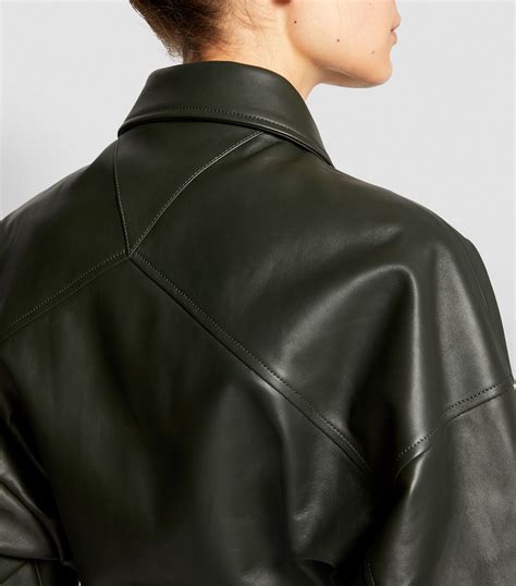 Bottega Veneta grey Leather Jacket | Harrods UK