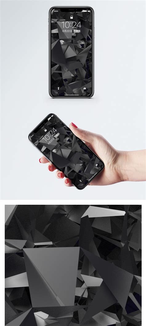 iPhone立体【黑色幻境】HD超清“手机壁纸”+“屏锁”【ios】 – 红鲸科技