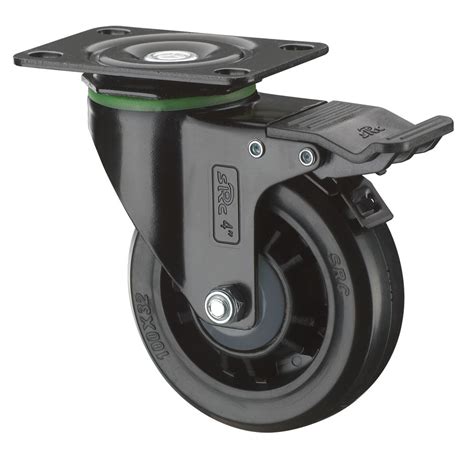 SRC品牌脚轮 天然高弹力橡胶轮 耐磨 静音 中山工业脚轮规格报价-阿里巴巴