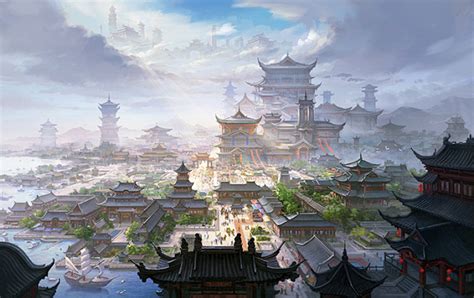 中国风武侠仙侠玄幻 场景建筑原画概念图集 游戏氛围设定资料素材