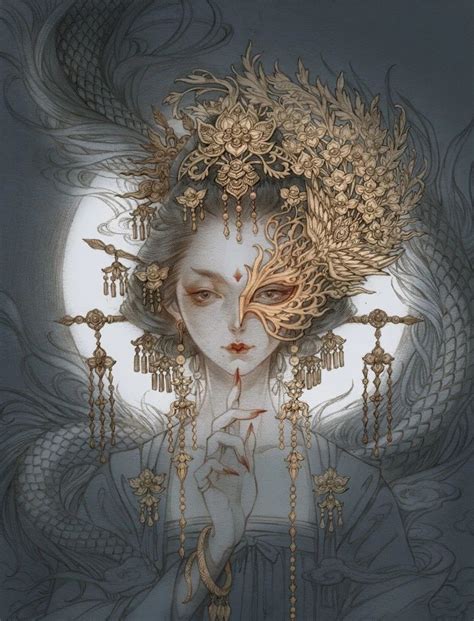 古风鬼插画头像图片女生