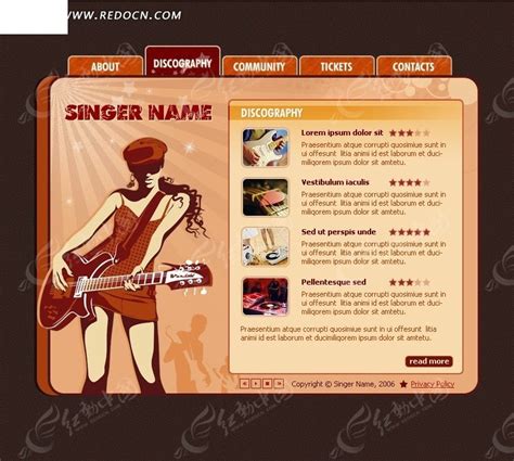 国外流行音乐唱片公司静态网站模板html源码_墨鱼部落格