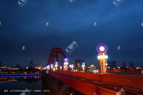 德阳彩虹桥,德阳城市夜景,路桥建筑,建筑摄影,摄影素材,汇图网www.huitu.com