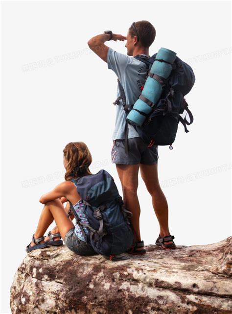 外国登山爱好者情侣PNG图片素材下载_外国PNG_熊猫办公
