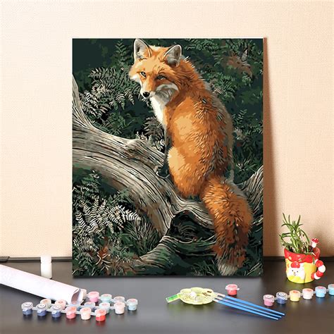 狐狸画画,画一只霸气的狐狸,小狐狸绘画_大山谷图库