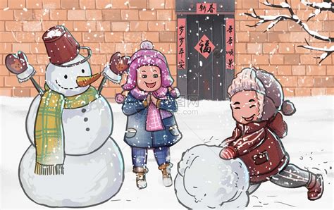 下雪|插画|儿童插画|言小薇 - 原创作品 - 站酷 (ZCOOL)