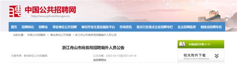 2023年浙江省舟山市商务局招聘公告（报名截止时间4月18日）
