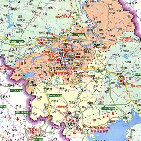 惠州市行政区划图图片 惠州市行政区划图图片