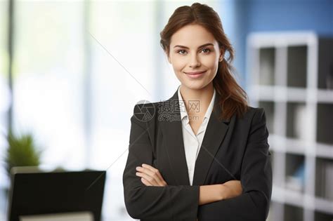 穿着职业套装拿着文件夹的职场女性高清图片下载-正版图片502207822-摄图网