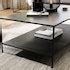 Table basse rectangulaire métal noir double plateau LIVERPOOL | Tables ...
