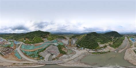 中国电力建设集团 基础设施 鹰潭花桥水利枢纽项目大坝非溢流坝段浇筑至顶