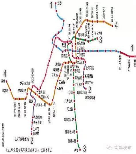 南昌地铁2号线明年开通 1号线东延线路图示 - 房天下买房知识