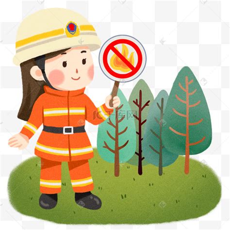 简笔画预防森林火灾插画图片下载-正版图片401702695-摄图网