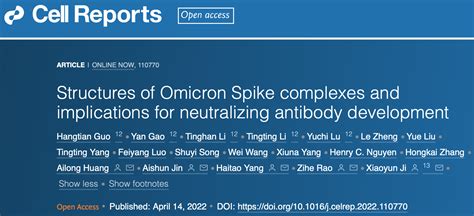 饶子和/杨海涛团队揭示新冠Omicron变异毒株免疫逃逸的机制
