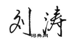 刘涛行书个性签名_刘涛行书签名怎么写_刘涛行书签名图片_词典网
