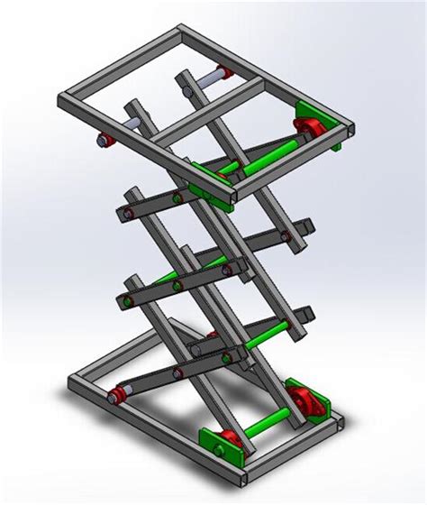 【中南】输送设备-剪刀式升降机3D模型下载_三维模型_SolidWorks、STEP模型 - 制造云 | 产品模型