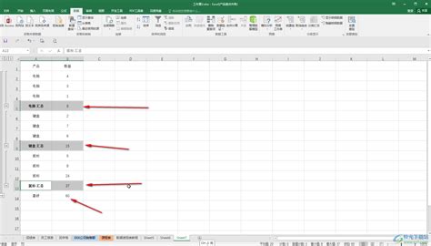 Excel如何把同类物品归类在一起并求和-Excel表格中分类汇总的方法教程 - 极光下载站