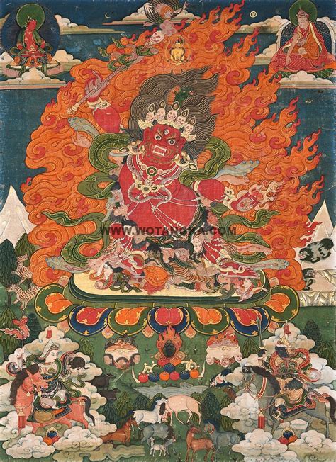 一面两臂马头明王(Hayagriva)马头明王即马图片