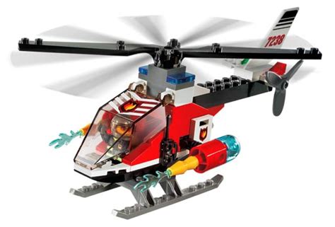 Lego 7238 Fire Helicopter - Set Lego City pas cher