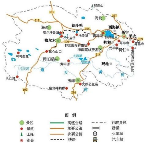 青海地图全省,青海省大,青海旅游(第3页)_大山谷图库