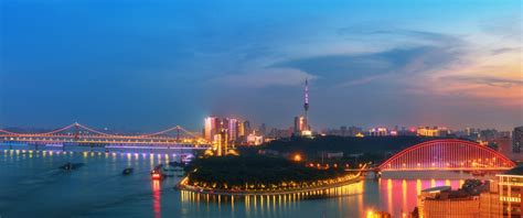 武汉长江大桥夜景3440x1440壁纸_4K风景图片高清壁纸_墨鱼部落格