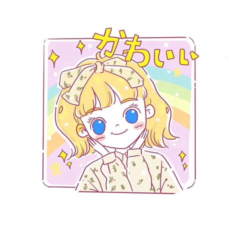 甜美女生头像涂鸦