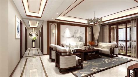 雅致居所 - 中式风格三室两厅装修效果图 - yuehasi6设计效果图 - 每平每屋·设计家
