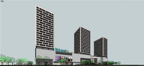 徐州绿地缤纷城项目su模型下载-光辉城市